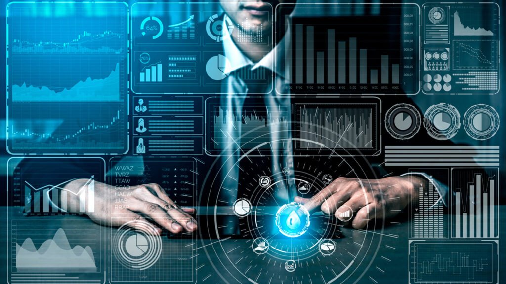 Engenheiro analisando dados estatísticos da água